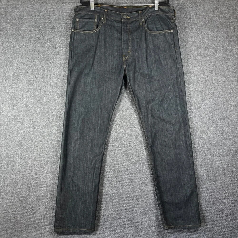 Levis 502 Jeans Dark Wash Tapered 100% Cotton Casual Mens Sze 38x32 #3085